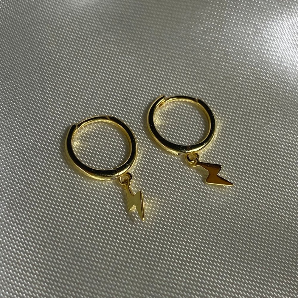 Gold Dangle Drop Hoop Earrings for Women Men Gold Plated Dainty Earrings Hypoall